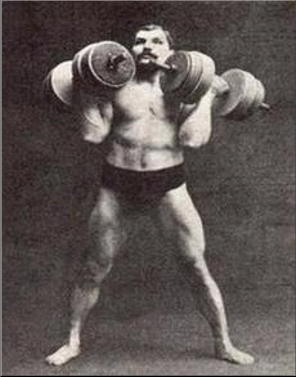 Arthur Saxon lifting Heavy